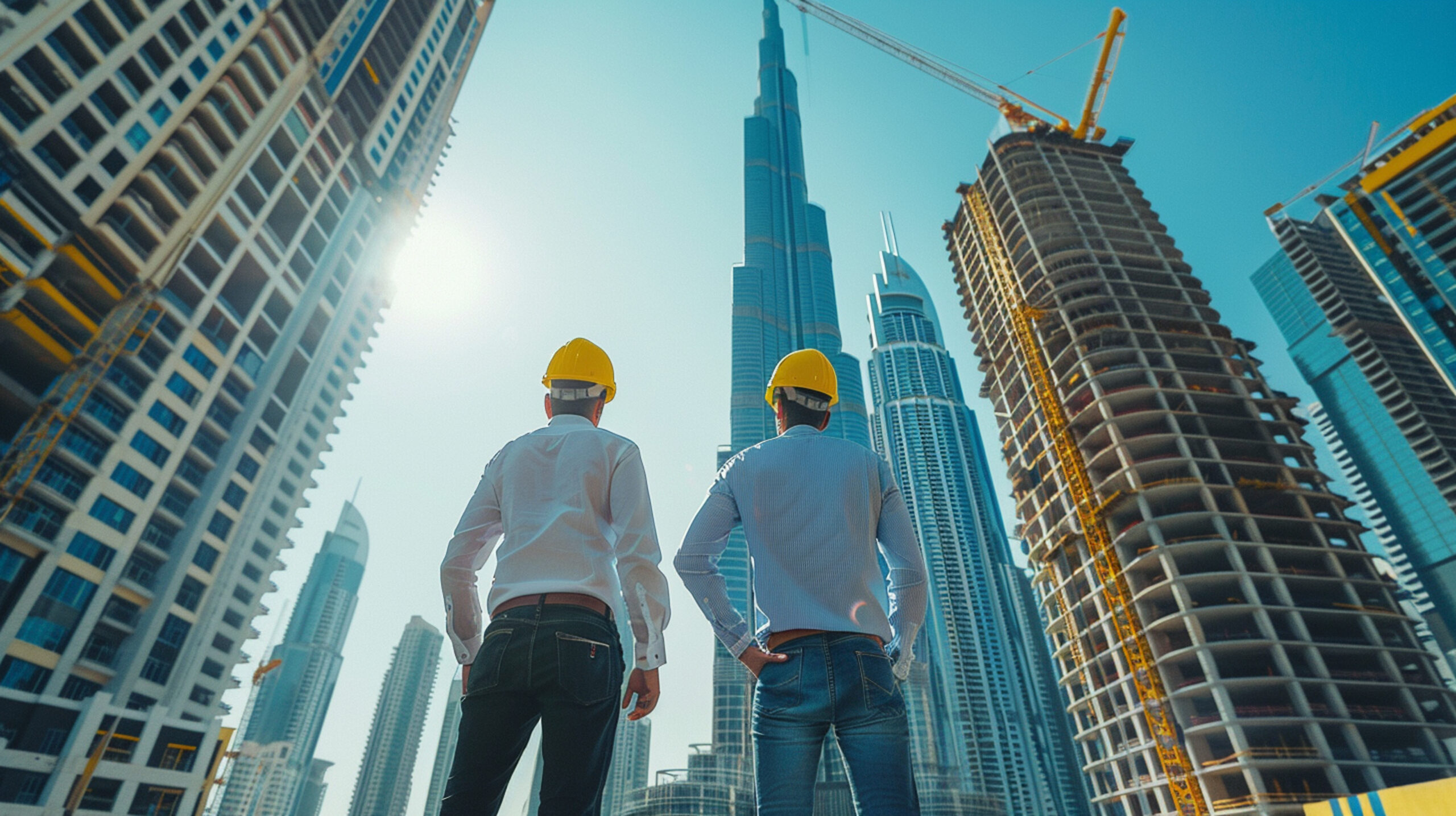 MRO Facilities Management technicians at a site toolbox talk in Dubai